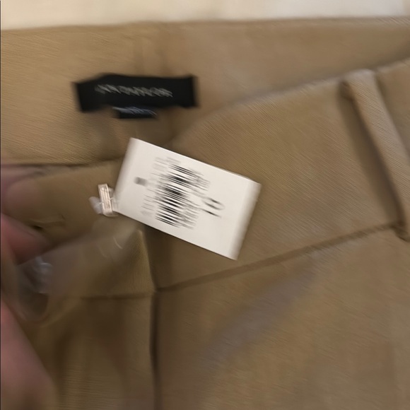 Ann Taylor Tan Trousers with Belt Loops and Tapered Fit - Picture 3 of 6